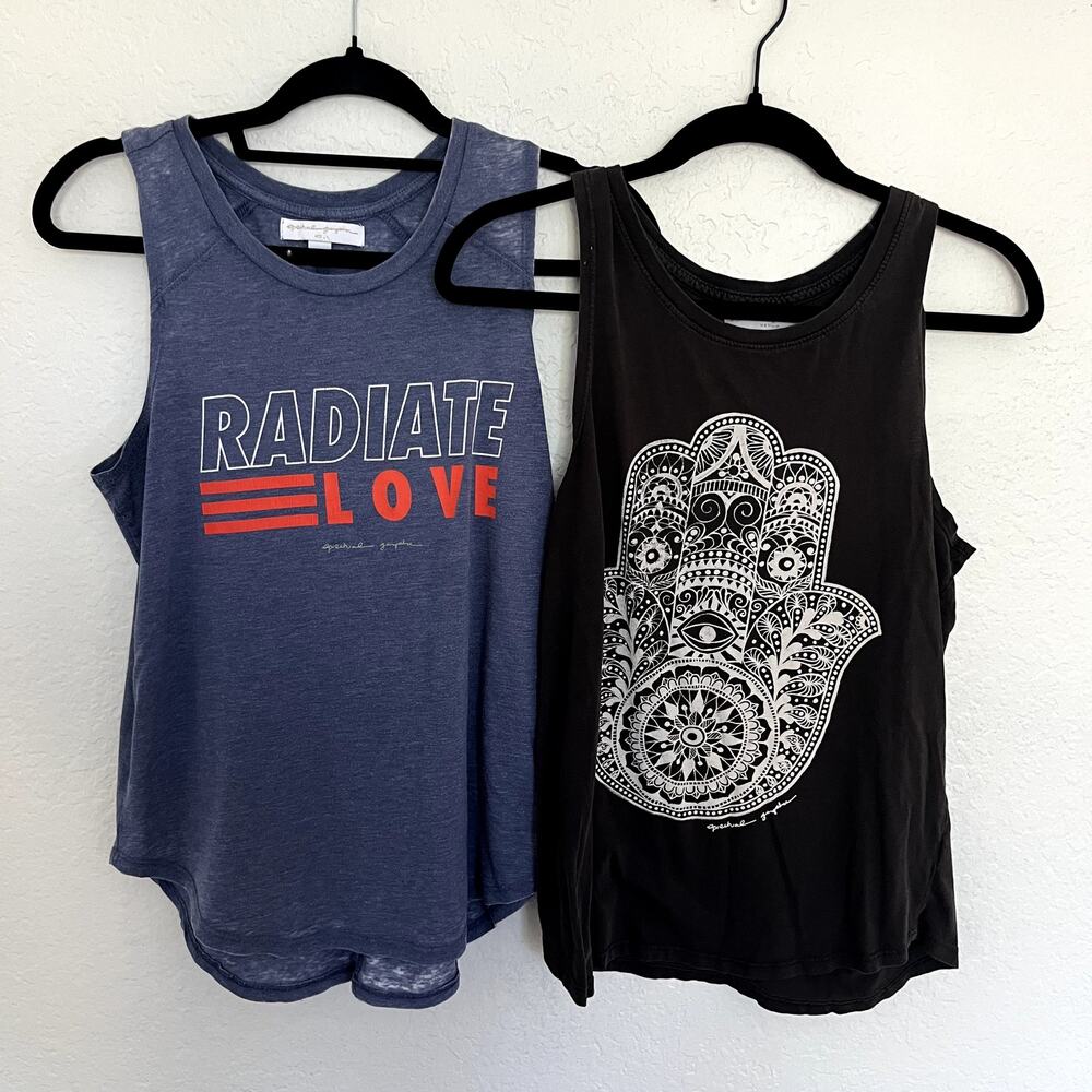 Spiritual Gangster Tank Top Set Radiate Love Hamsa Hand Size M